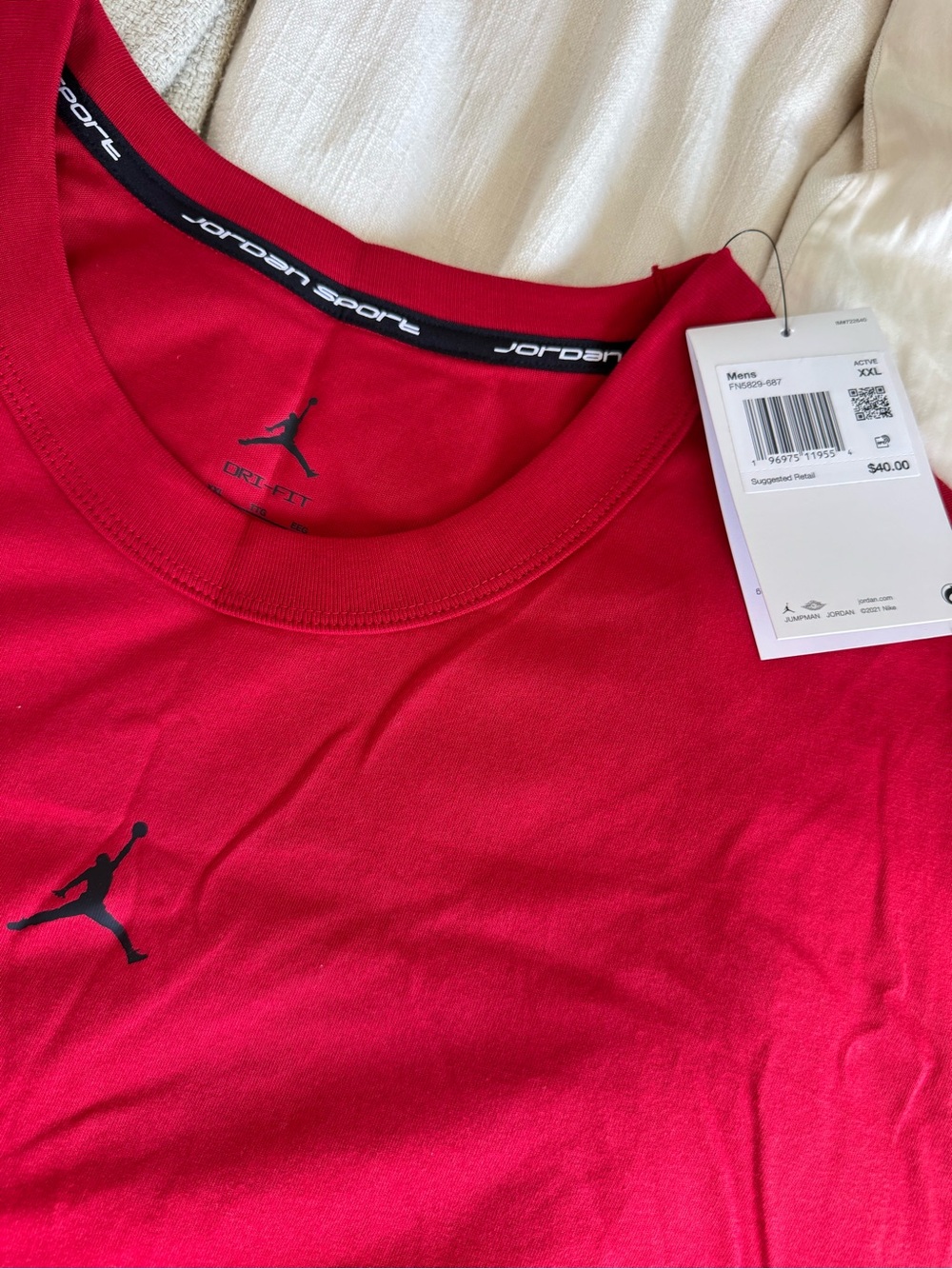 Jordan Men’s Red Short Sleeve Dri-Fit Crew Tee